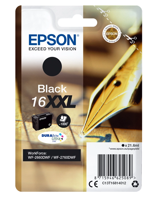 Epson C13T16814010 cartuccia d'inchiostro 1 pz Originale Resa elevata (XL) Nero