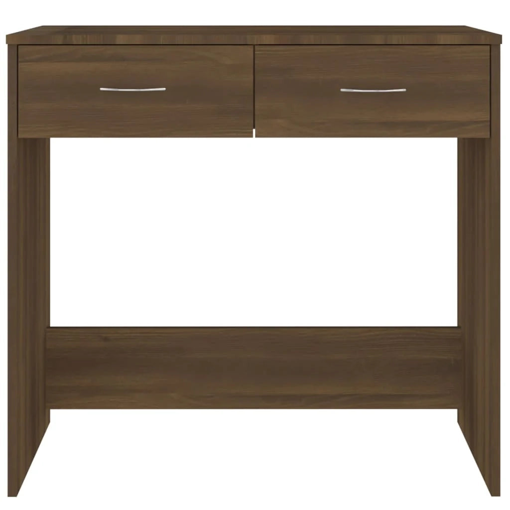 Scrivania tavolo postazione di lavoro mobile per computer studio rovere 80 x 40 x 75 cm legno ingegnerizzato marrone 02_0023623