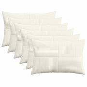 Federa 6 pcs ALMELO Crema 30 x 50 cm corduroy 913962
