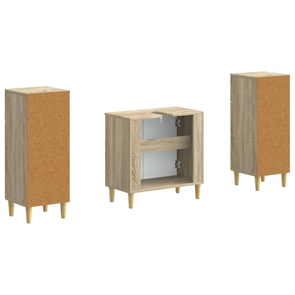 Set di Armadi da Bagno da 2 Pezzi DELFT Rovere Sonoma 3418028