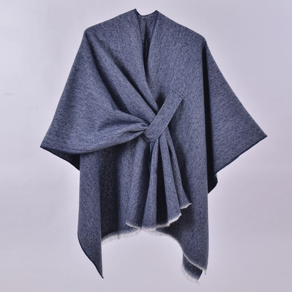 Nuova sciarpa calda, scialle, cardigan classico a quadri con nodo sul davanti, coperta calda