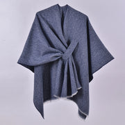 Nuova sciarpa calda, scialle, cardigan classico a quadri con nodo sul davanti, coperta calda