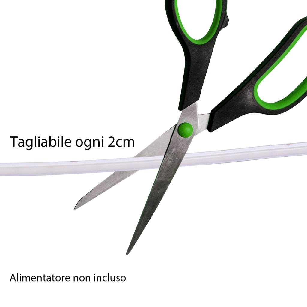 STRISCIA LED 2025 24V LUCE FREDDA 6500K° IMPERMEABILE IP68 - FLESSIBILE E TAGLIABILE AD ALTA LUMINOSITA' IDEALE PER ILLUMINAZIONE DI GIARDINI TERRAZZE SHOWROOM E SPAZI COMMERCIALI