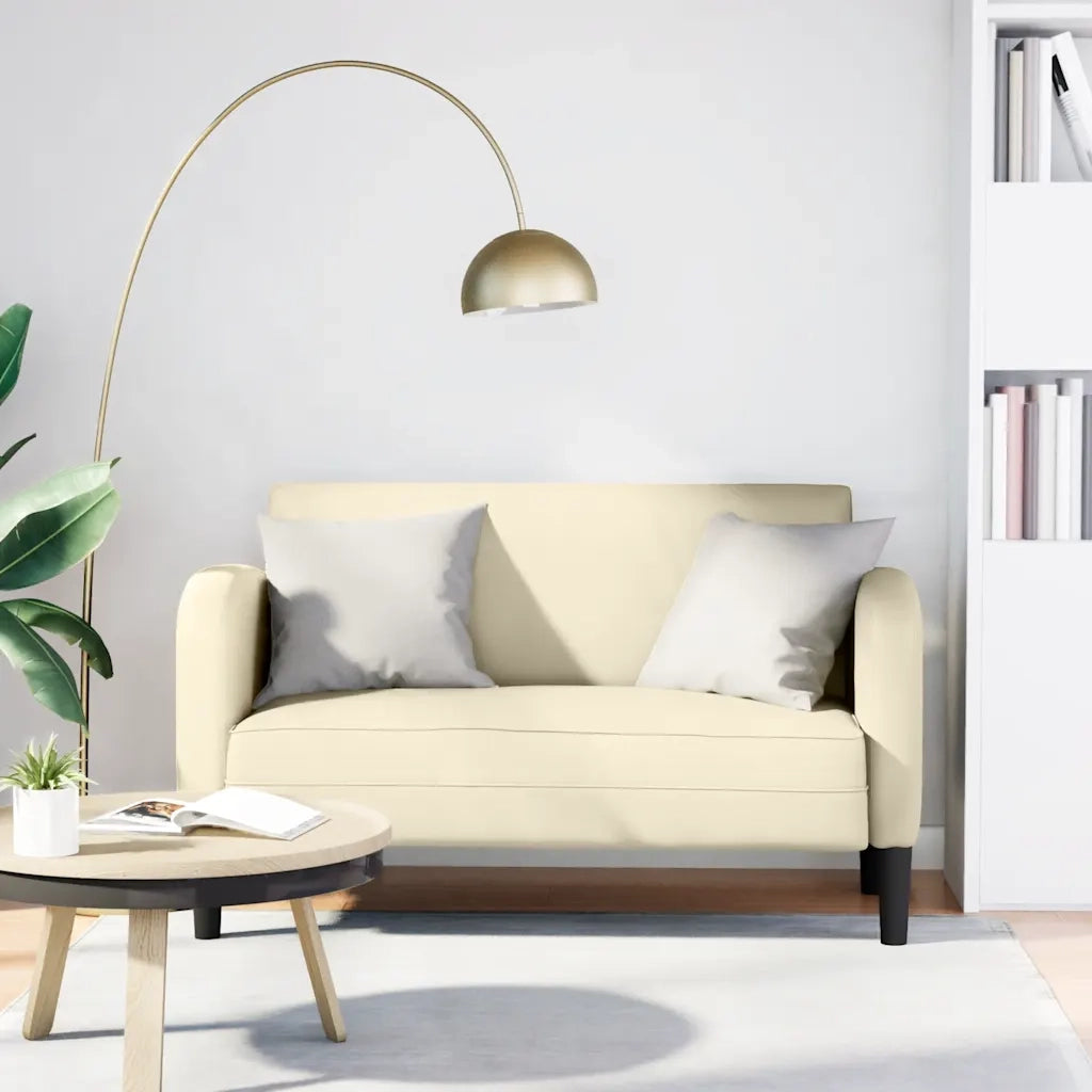 Divano | Divano da soggiorno | Sofa Divanetto Crema 110 cm in Similpelle