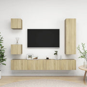 Set di Mobili TV 5 pz-Set di 5 Credenza per TV Rovere Sonoma in Legno Multistrato 500094