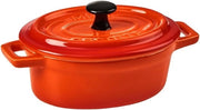 Scatola per forno ovale in ceramica | piccola scatola per forno con coperchio | resistente al forno | adatta anche per forme di soufflé e set di scatole per tapas
