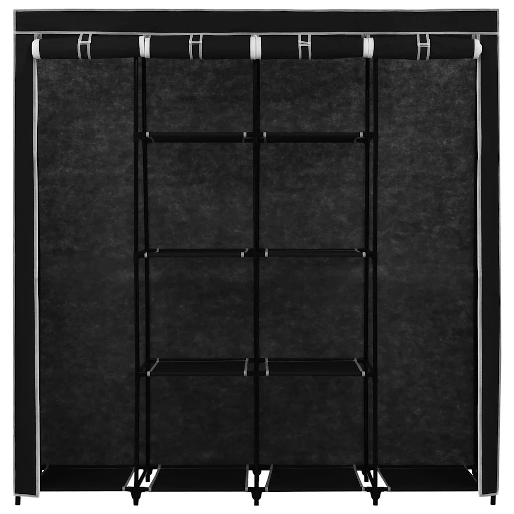 Guardaroba con 4 Scomparti Nero 175x45x170 cm 282445