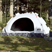 Tenda 4 Persone-Tenda da campeggio Bianca in Tessuto Oscurante a Rilascio Rapido 737946