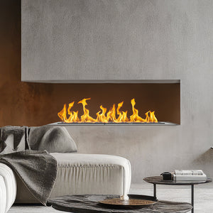 Bruciatore a Bioetanolo Smart App Inserto Automatico Camino Da Incasso Slim 100