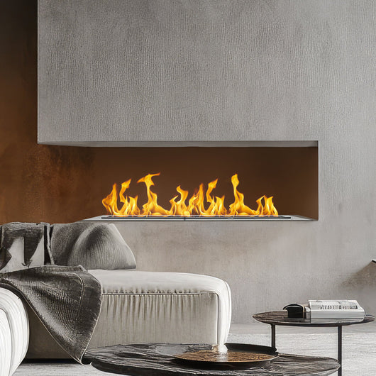 Bruciatore a Bioetanolo Smart App Inserto Automatico Camino Da Incasso Slim 100