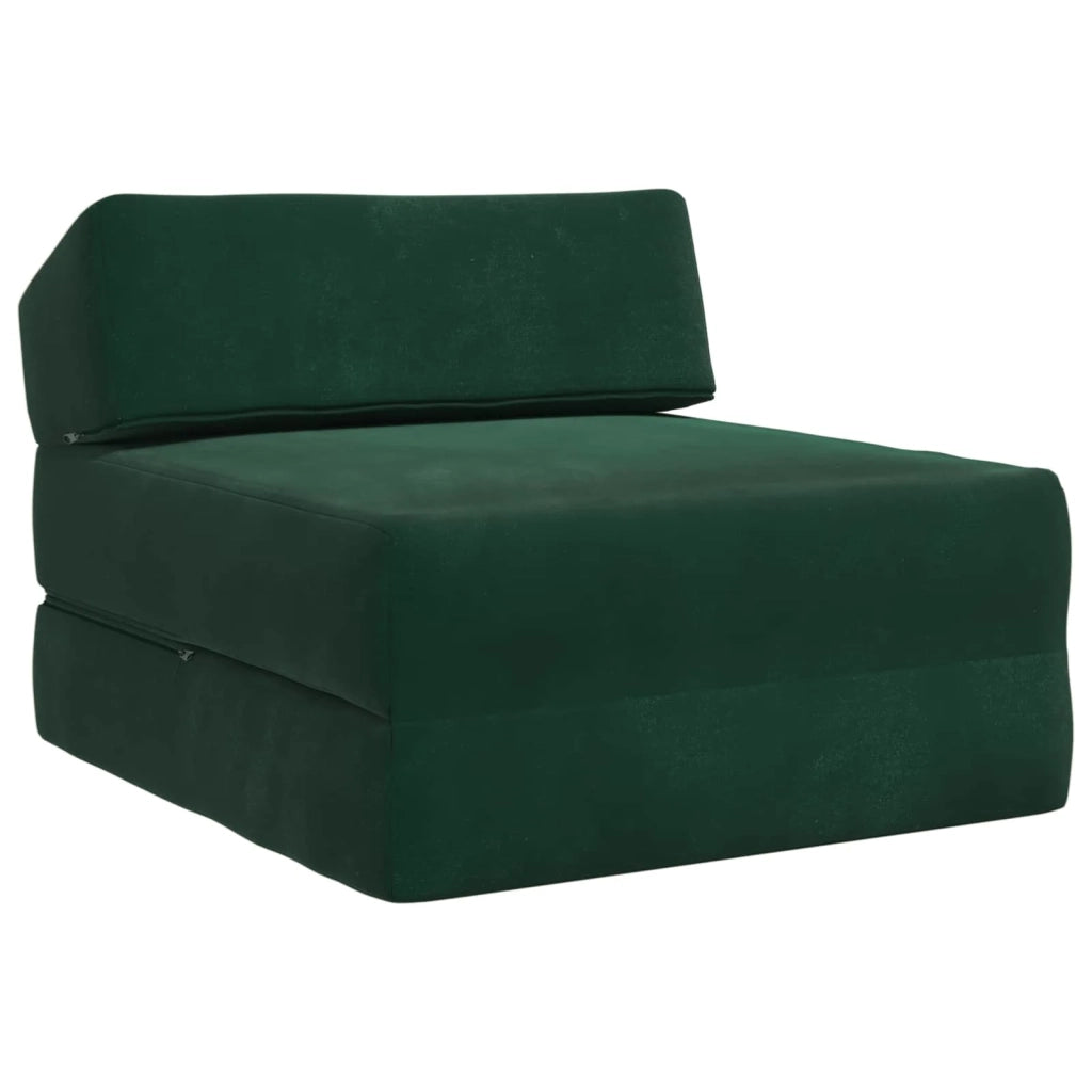 Divano Letto Pieghevole Verde Scuro 60 x 70 x 41 cm Tessuto 900060