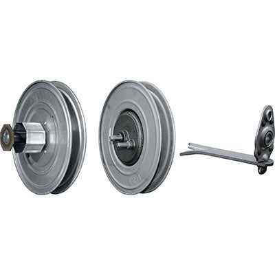 RIDUTTORE X RULLO AVVOLGIBILI  ZINCATO MM 250 + SUPPORTO A MURARE