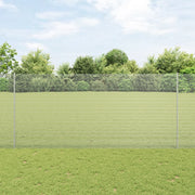 Recinzione in Filo Saldato con 44 Pali a U Argento 1.4x50 m Acciaio