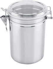 Contenitore di Stoccaggio 1900ml - Acciaio Inossidabile - Eterno - Coperchio Translucido - Conservazione Alimentare - Duraturo - Contenitore Alimentare