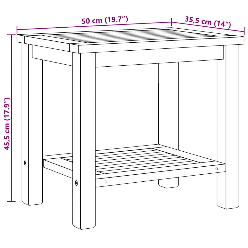 Tavolino da salotto con archiviazione Marrone 50 x 35 x 45 cm 42002307