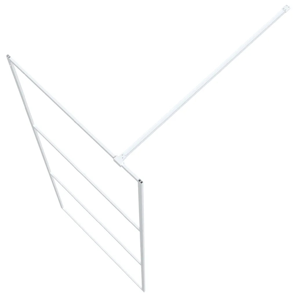 Parete Doccia Walk in Bianca 80x195 cm Vetro Trasparente ESG cod mxl 38992