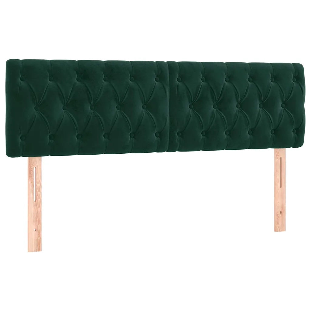 Testiera | Testata Verde Scuro 144x7x78/88 cm in Velluto