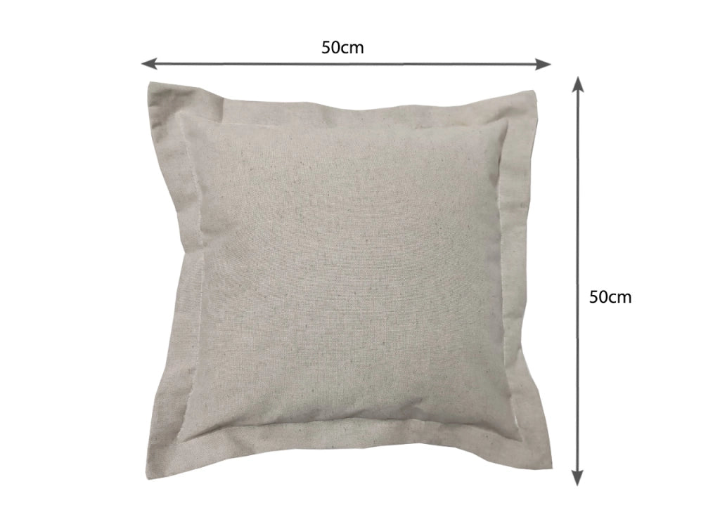 Federa Per Cuscino Arredo Casa Chiusura Zip Fodera Tinto Filo Tinta Unita SV - 50x50 - Grigio