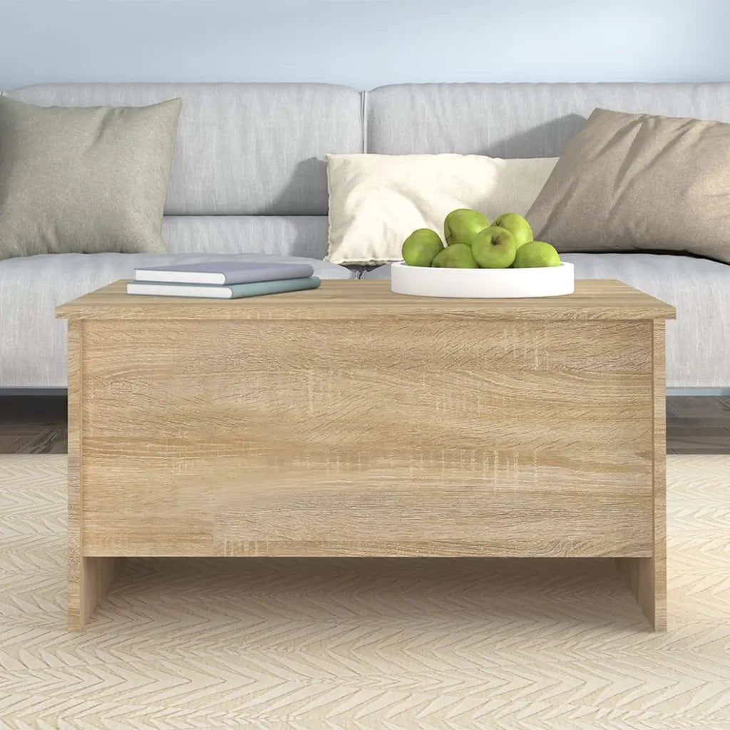 Tavolino Salotto Rovere Sonoma 80x55,5x41,5cm Legno Multistrato cod mxl 18073