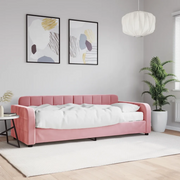 Divano Letto con Materasso-Sofa Letto-Daybed Rosa 80x200 cm in Velluto 692231