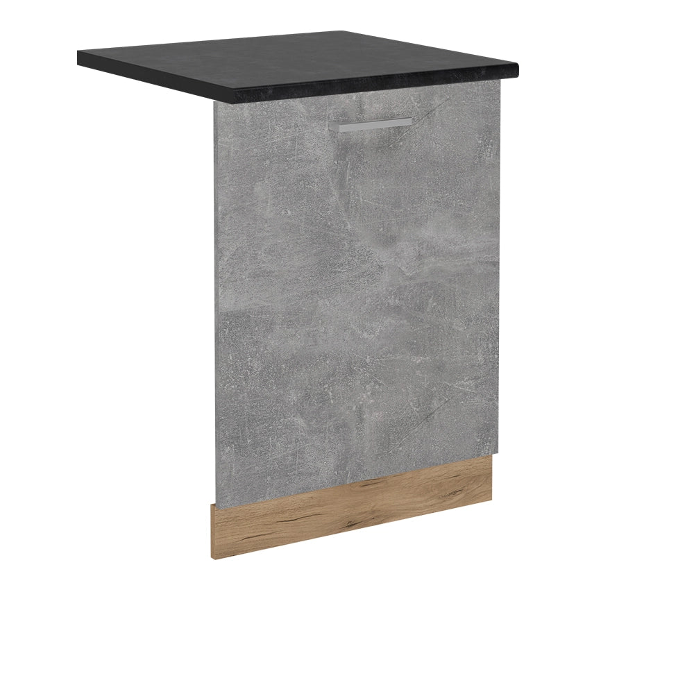 Pannello frontale della lavastoviglie R-Line Calcestruzzo/Rovere dorato 60 cm, PL Antracite Vicco