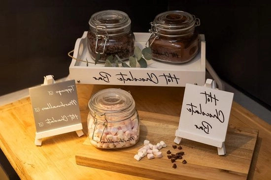 Impianto per Chocolata Calda Set 3 Pialla Vetrata Per la Conservazione del Bar per il Disegno dell'Asino Natale Cacao