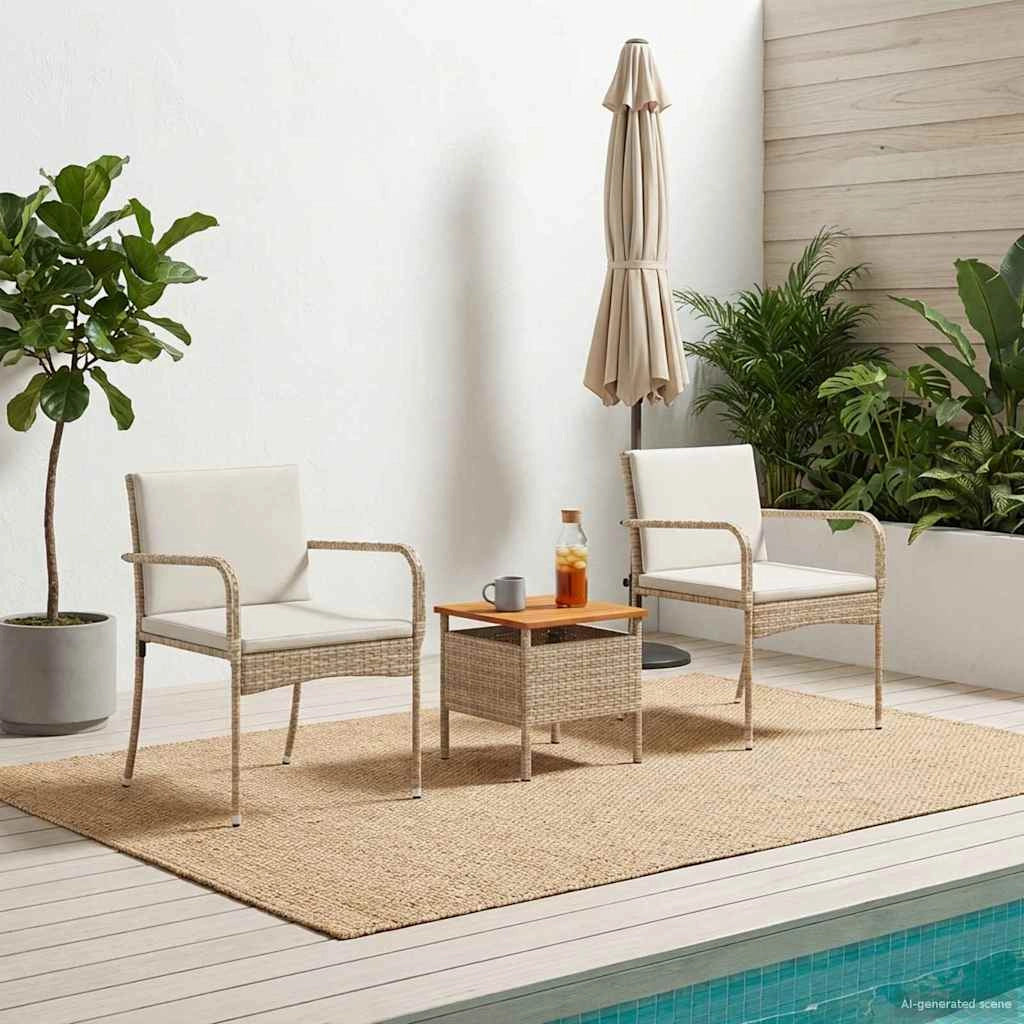 Set da giardino Beige polyrattan 42025111