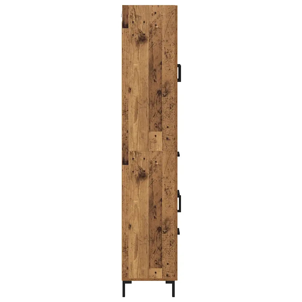 Credenza con cassetto 2 pz-Set di 2 Buffet-Armadio da cucina Legno vecchio Legno multistrato 131489
