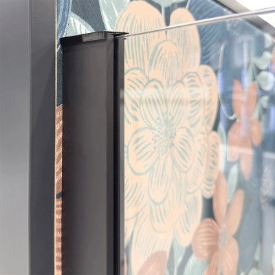 Doccia Walk-In 100 cm nero opaco con vetro trasparente H 200 cm  Tay