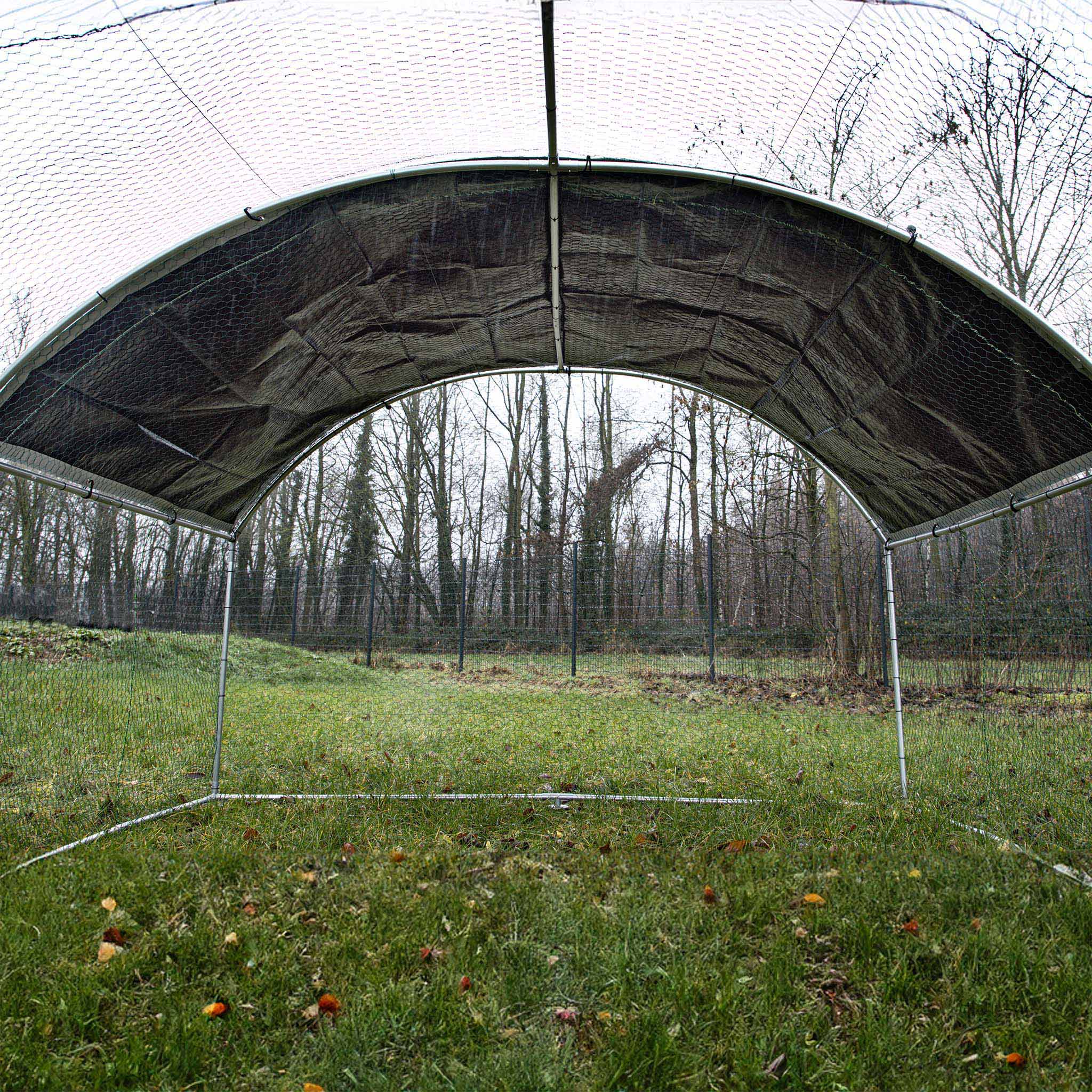 Fudajo Recinto animali XXL 6x2,95x2m con tettoia impermeabile, porta e spazio per movimento libero