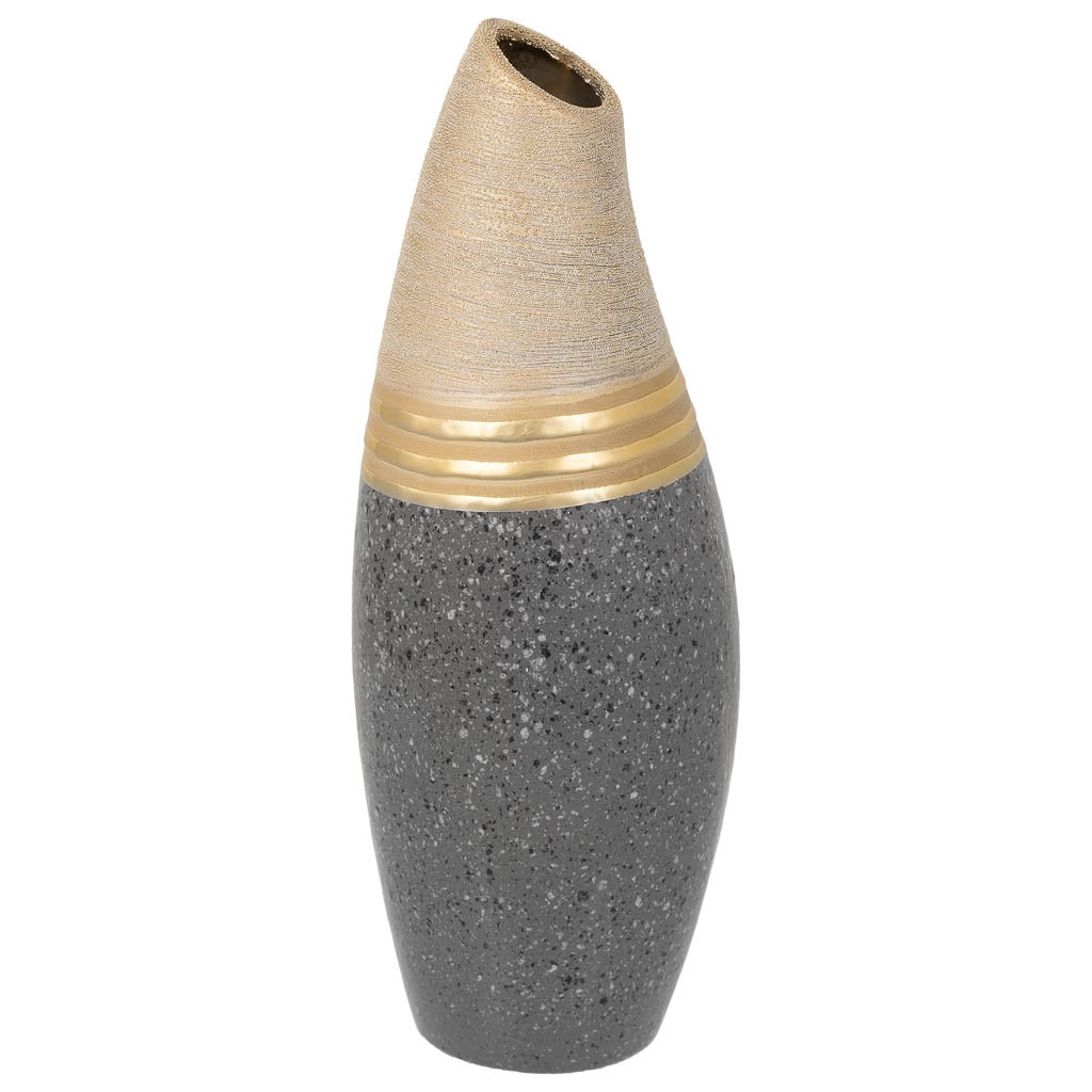 Vaso in ceramica dorata 12x12x33h