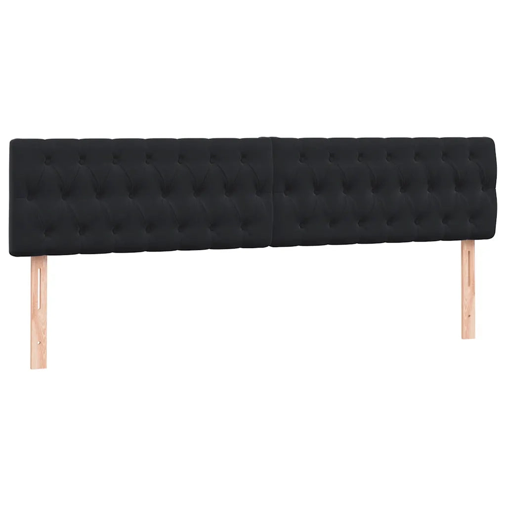 Giroletto a Molle con Materasso Nero 200x220 cm in Velluto 3316565