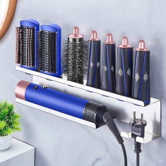 Sostegno per foltor senza perforazione - organizzatore multifunzionale - argento - acciaio inossidabile