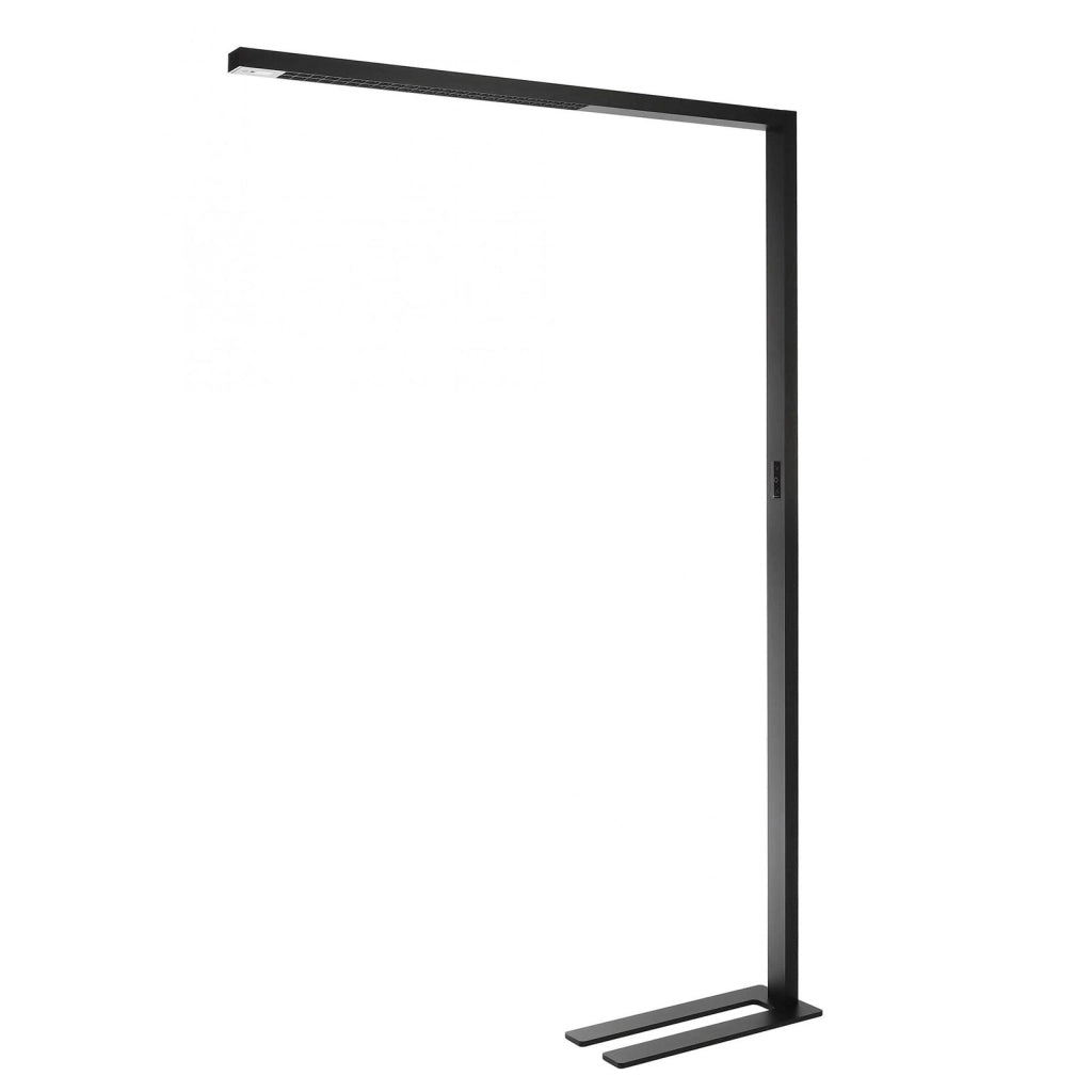 Piantana doppio LED 80W lampada dimmerabile pavimento luce indiretta sensore movimento touch ufficio 230V NERO