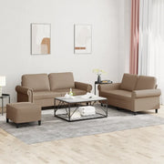 Set di Divani 3 pz con Cuscini cappuccino in Similpelle 3202159