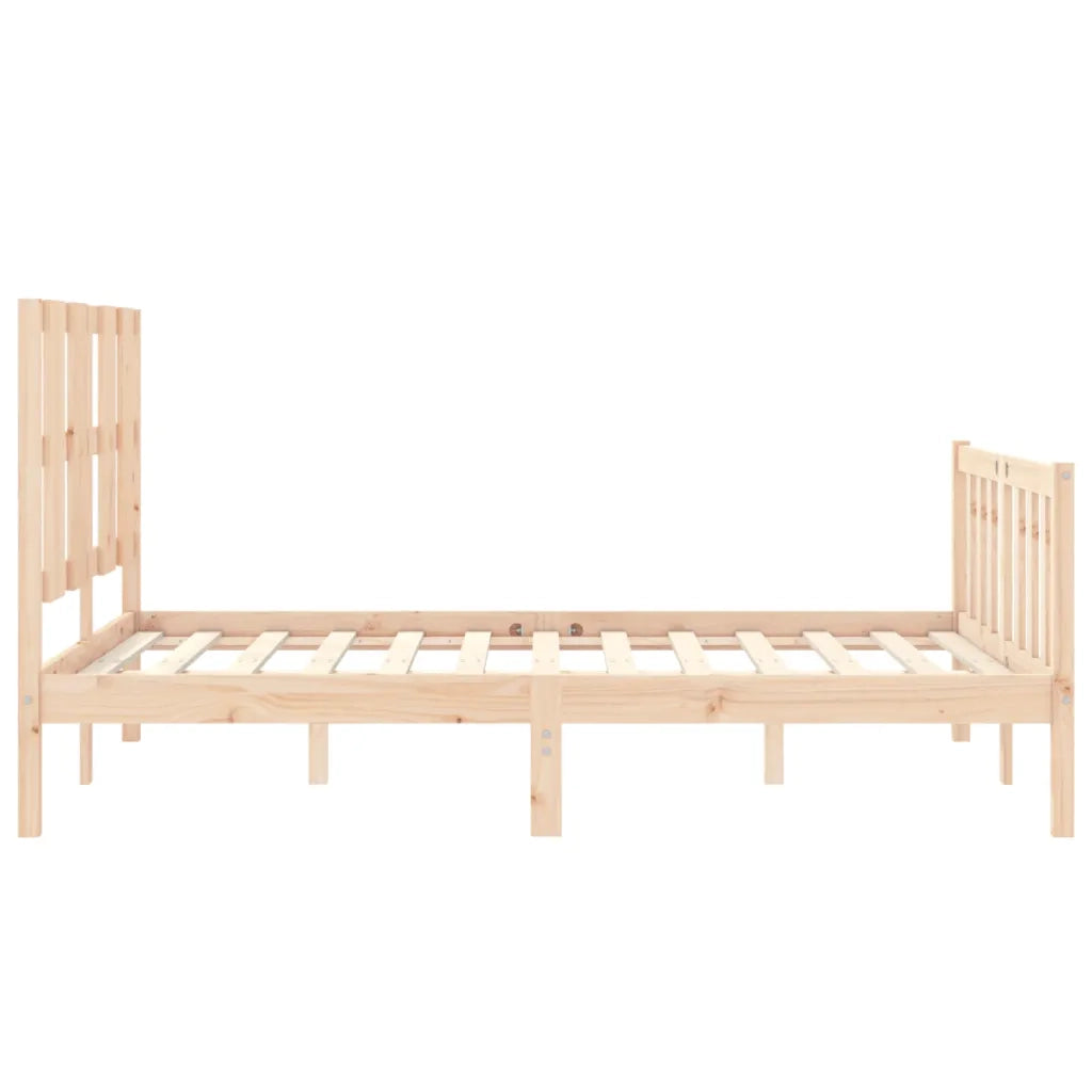 Letto senza Materasso-Struttura Letto 140x190 cm in Legno Massello di Pino 517566