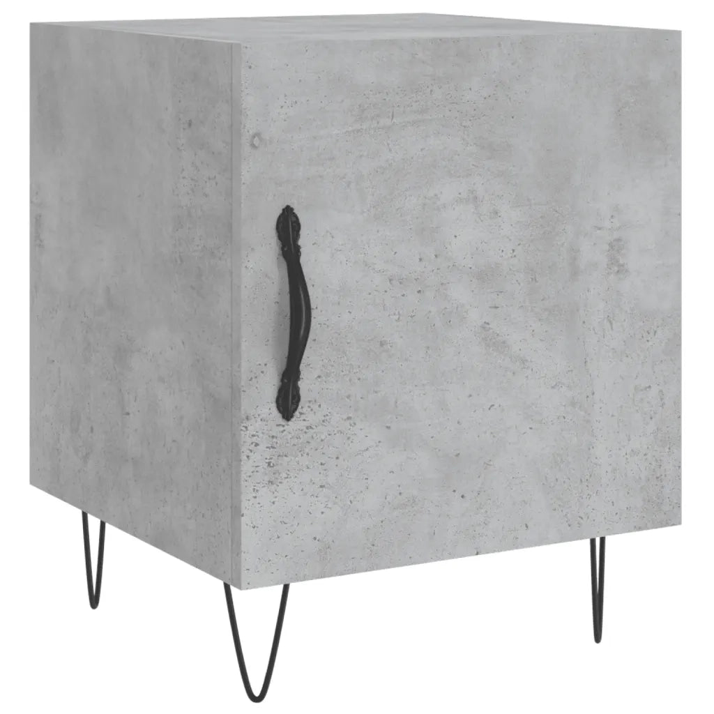 Comodini 2 pz Grigio Cemento 40x40x50 cm in Legno Multistrato