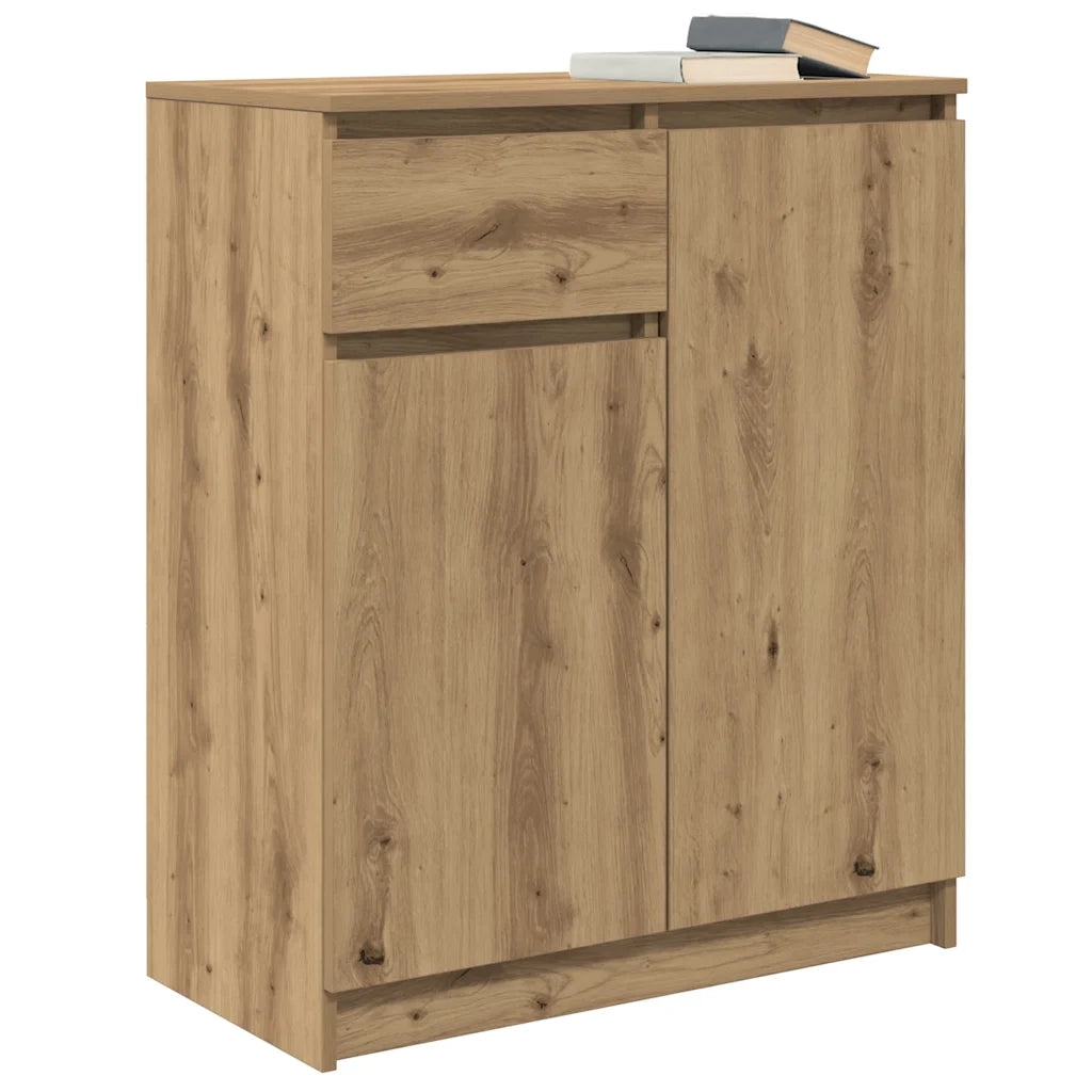 Credenza con Cassetto Rovere Artigianale 71x35x84 cm Truciolato 861597