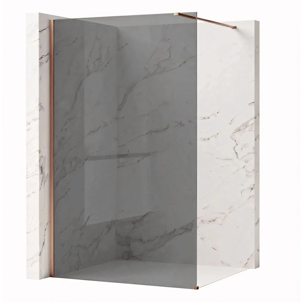 Parete Doccia Rea Flexi Grey / Brush Copper 100