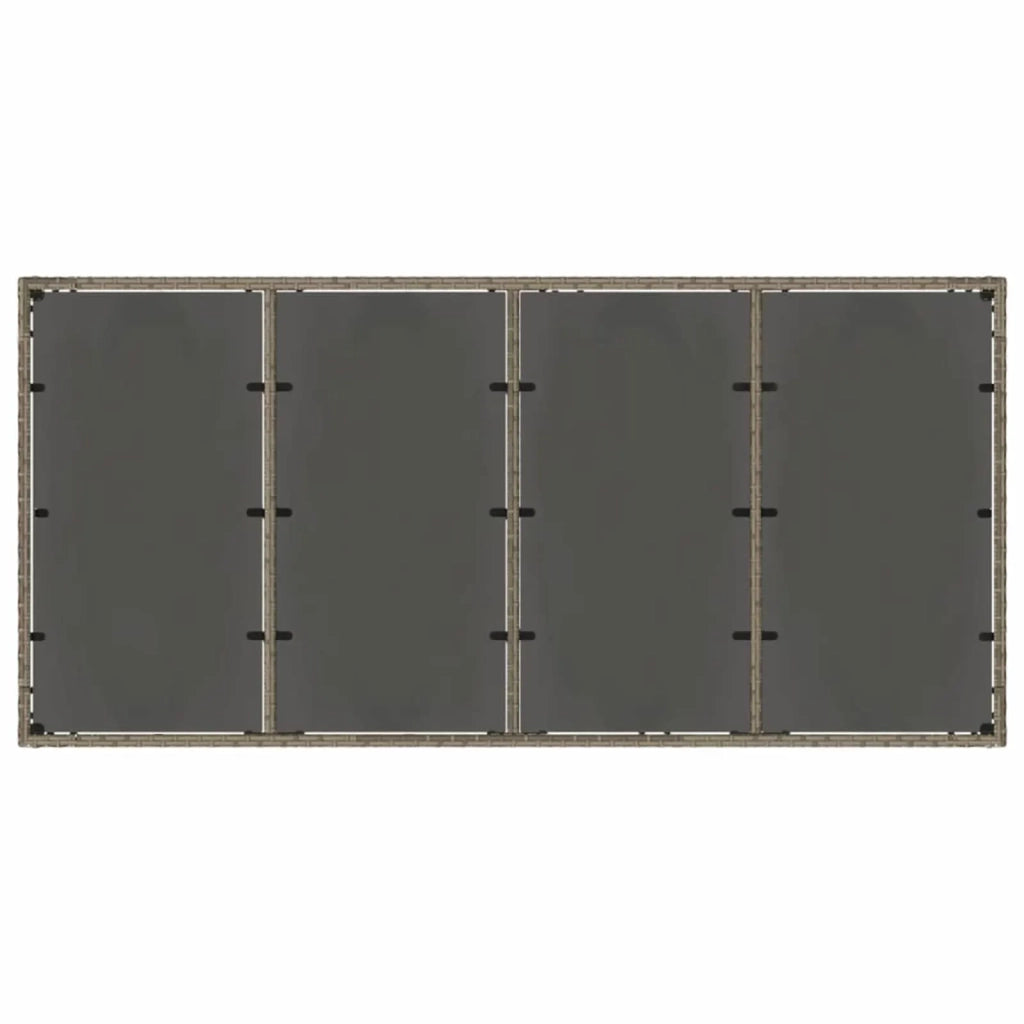 Set da pranzo per esterni 7 pz Grigio polyrattan 3448942