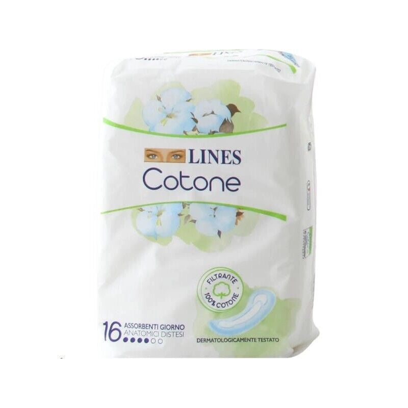 LINES ASSORBENTI GIORNO ANATOMICI DISTESI 16 PZ COTONE