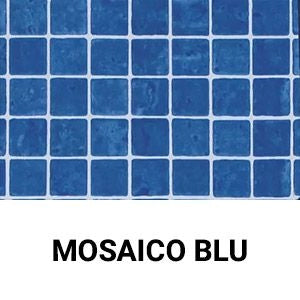 Rivestimento Liner Sopremapool Design In Pvc-p Armato H 1,65 X 25 M - 41,25 M² - Mosaico Blu