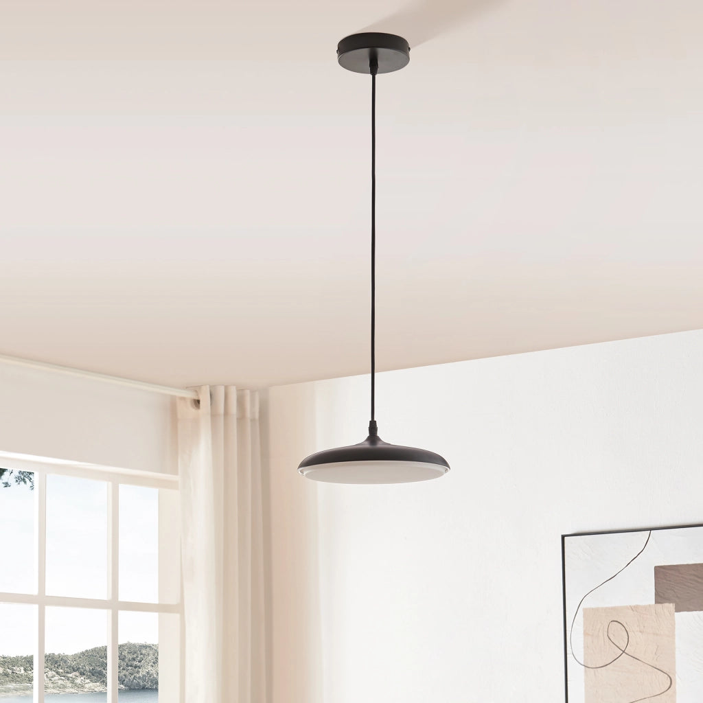 Lampada a Sospensione Oupilu con Illuminazione a LED - Nero/Bianco lux.pro