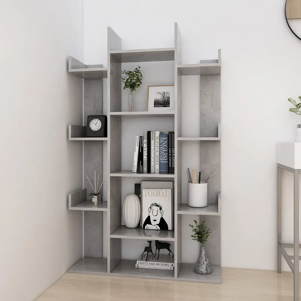 Libreria Grigio Cemento 86x25,5x140 cm in Truciolato 808904