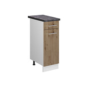 Vicco Mobiletto base per cucina Rovere artigianale 30 cm , PL Antracite