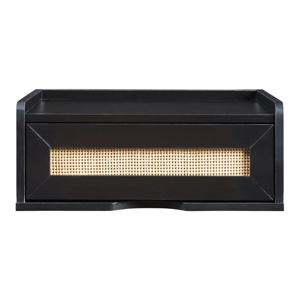 Mensola da Parete Ljuredsø con Cassetto Integrato 40 x 30 x 16,5 cm - Nero [en.casa]