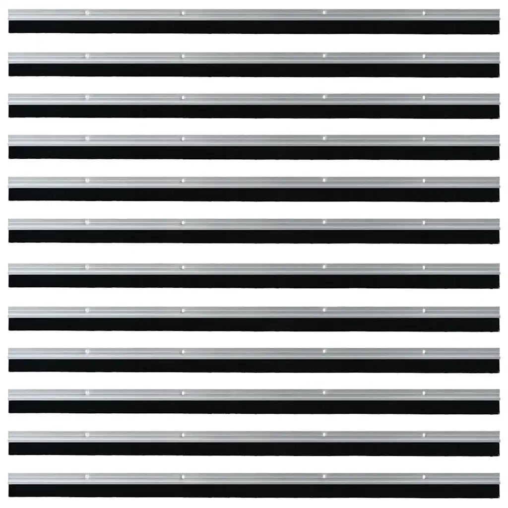 Spazzole per porte a vite 12 pcs Argento 100 cm 42019494
