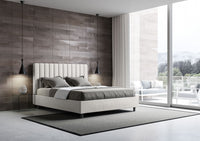 Letto Matrimoniale 160x200 cm con Rete Agueda Bianco