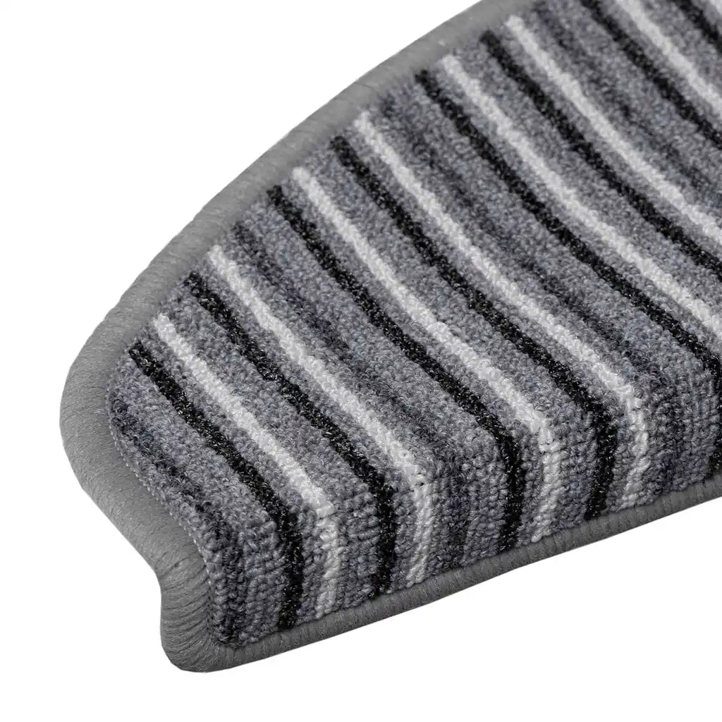 Tappetini per scale autoadesivi 15 pcs Grigio 65 x 21 x 4 cm