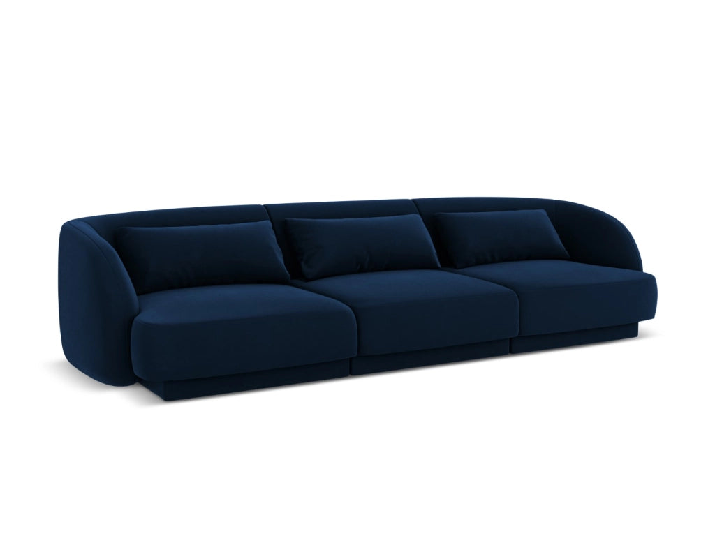Cosmopolitan Design - Divano "Tulum" 3 posti in velluto blu reale 